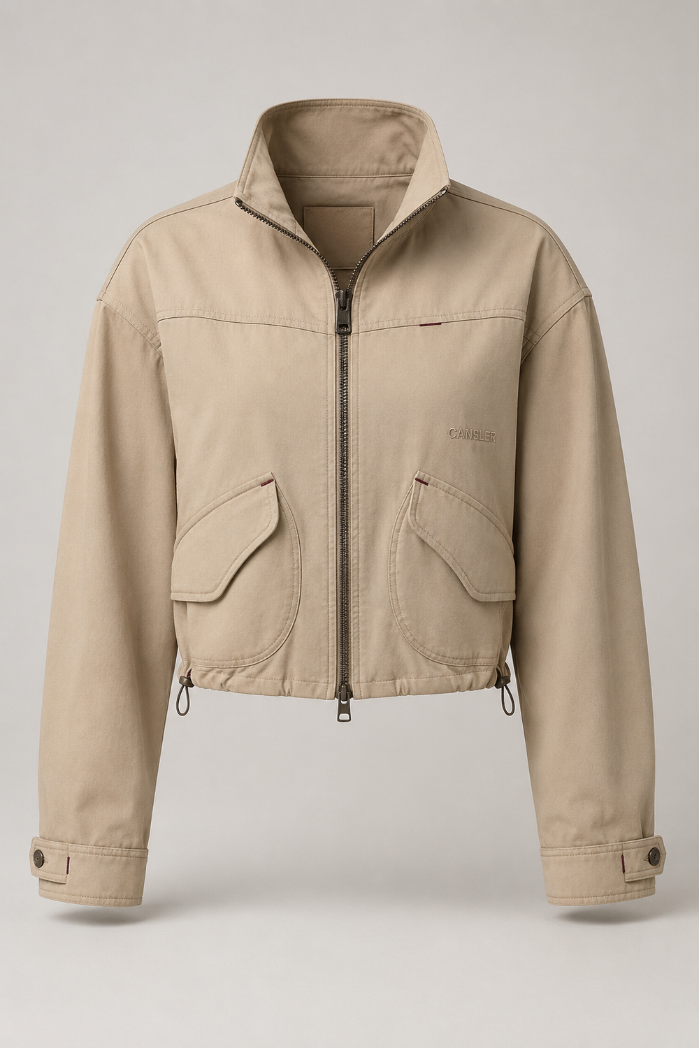 Sand Cropped Utility Jacket