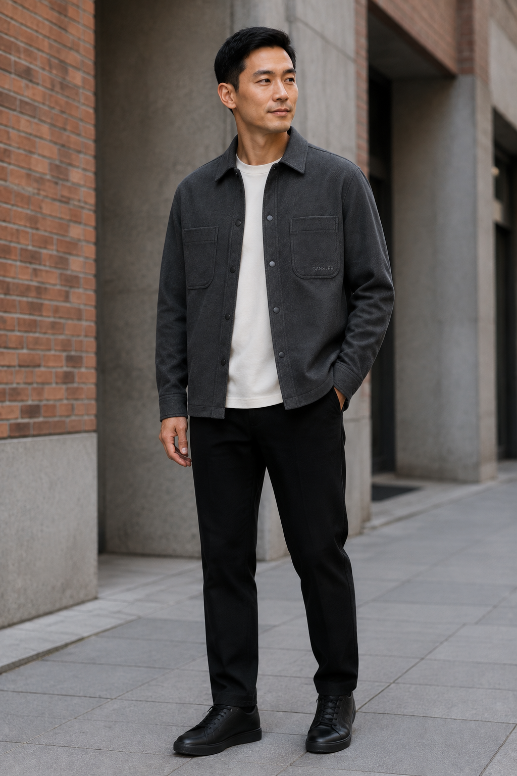 Charcoal Utility Overshirt