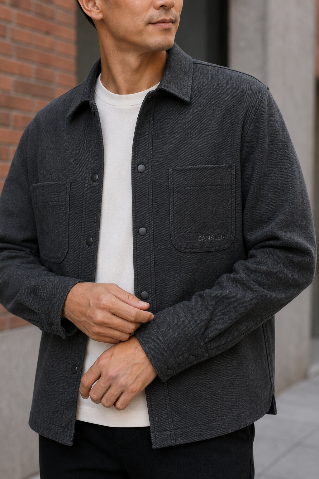 Charcoal Utility Overshirt