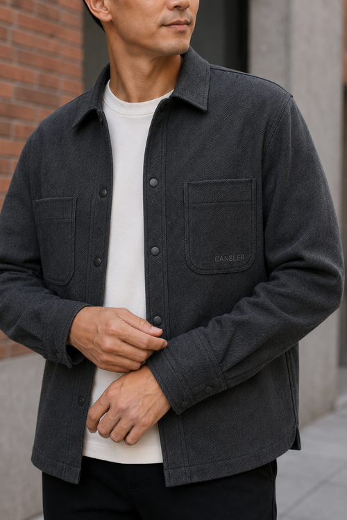 Charcoal Utility Overshirt