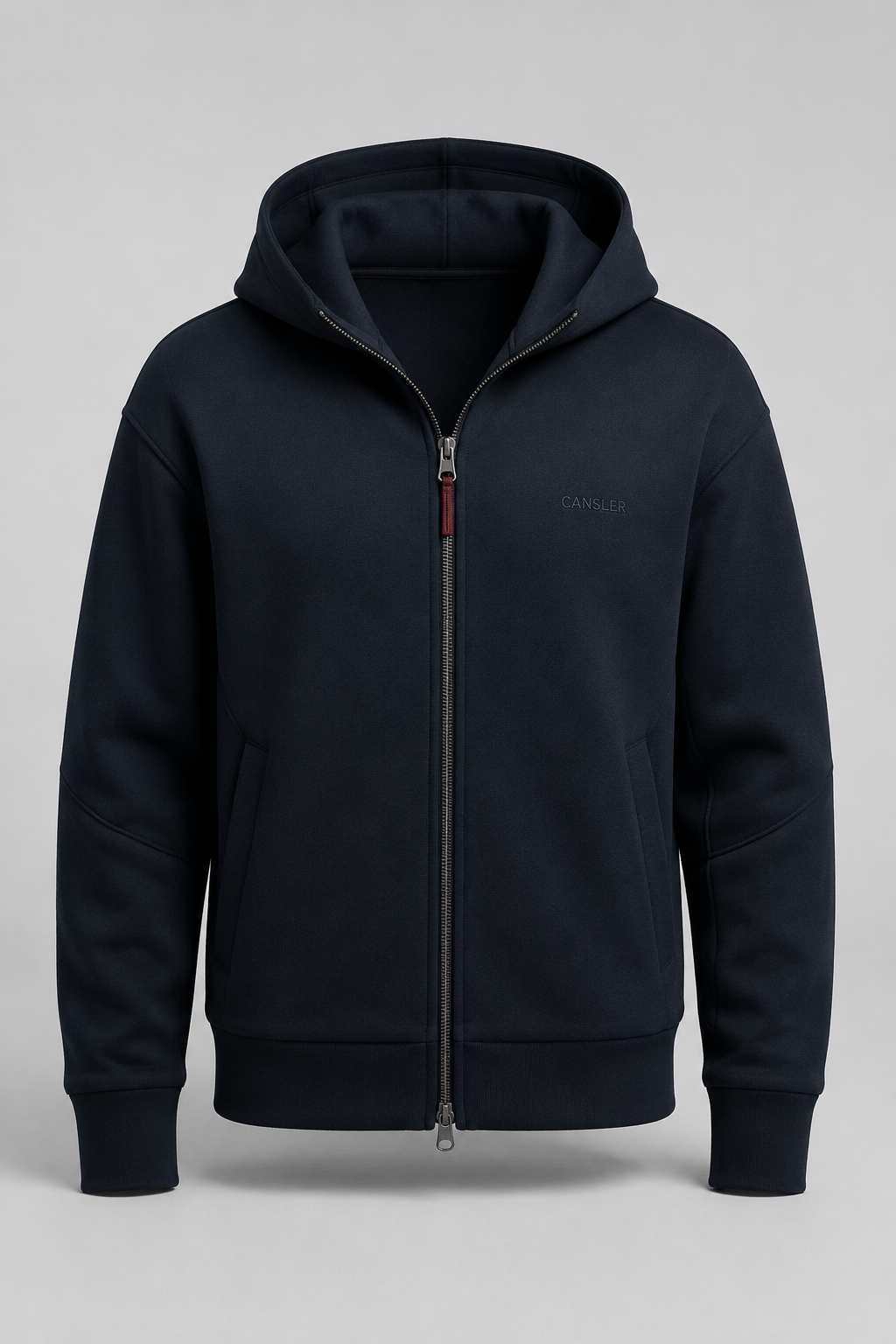 Navy Essential Full-Zip Hoodie