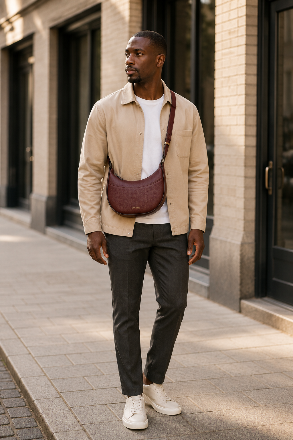 Merlot Crescent Shoulder Bag